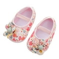 thumbnail image 2 of HUANBAI Baby Girls Soft Toddler Shoes Toddler Walkers Shoes Colorful Flowers Princess Shoes Sandals Flat Walkers Shoes 11, 2 of 8