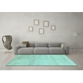 thumbnail image 3 of Ahgly Company Indoor Rectangle Solid Light Blue Modern Area Rugs, 2' x 4', 3 of 4