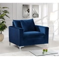 thumbnail image 3 of Home Square 2 Piece Upholstered Velvet Accent Chair Set in Navy, 3 of 5