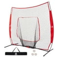 thumbnail image 1 of Zelus Baseball Net Softball Pratique Kit 7x7ft Pitching Net avec Ballons d'Entraînement et Sac, 1 of 7