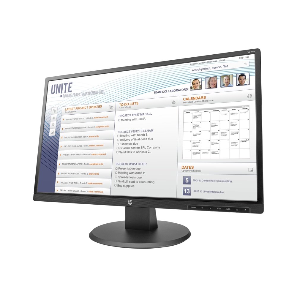 HP V244a - LED monitor - 23.8" (23.8" viewable) - 1920 x 1080 Full HD