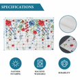 thumbnail image 6 of Blue Floral Placemats Set of 12, Red Flowers Country Leaves Rustic Plaid Placemats for Dining Table, Place Mats for Kitchen Tabletop, Waterproof Wipeable Dining Table Mats Set, 6 of 9