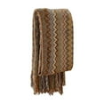 thumbnail image 2 of Boho Throw Blanket Aztec Southwest Throws Cover Cotton Knitted Blanket With Tassel Chenille Tassels Throw Blankets For Bed Couch Soft Chair Bohemian Fringe Tassels, 2 of 4