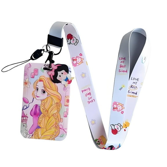 Princess Lanyards for Id Badge Holder with Retractable Badge Reel Clip, ID Card Holder with Breakaway Lanyard, Nurse Teacher Office Gifts