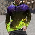 thumbnail image 6 of NuoCaiYun Fall Winter Sweatshirts for Men and Women Hooded Sweater Flame Printed Pullover Blouse with Pocket, 6 of 6