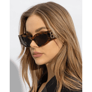 Balenciaga BB0321S 003 57mm Rectangle Sunglasses Womens Havana