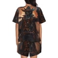 thumbnail image 3 of Lsque Steampunk Cowboy Cat Women's Short-Sleeved Pajama Set - 2 Piece Soft and Lightweight Sleepwear Set-XX-Large, 3 of 9