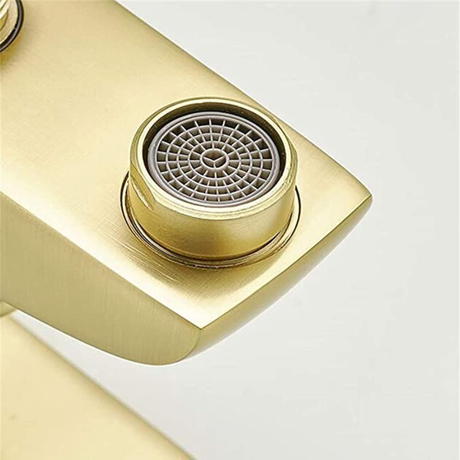 Double Functions Bathtub Faucet with 3 Functions Hand Held Shower Wall Mount Brushed Gold Shower Faucet Set Single Handle Tub Filler Faucet
