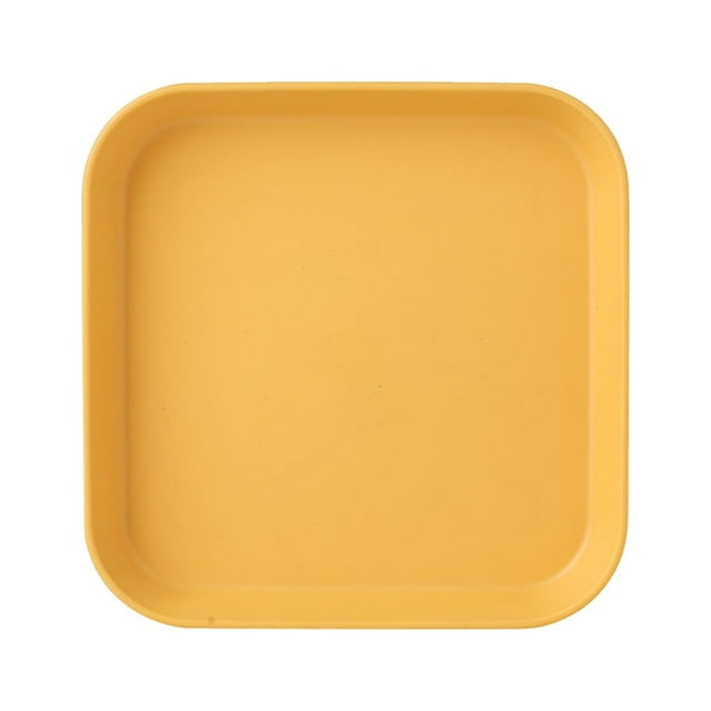Clearance! Macaron Spit Bone Dish Spit Bone Dish Household Snack Small Dish Pickle Dish Plastic Snack Cake Dish Dining Table Garbage Plate Yellow