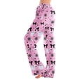 thumbnail image 2 of Zorvxlyn Ghost Jack-O Bat Print Pajamas Pants for Women Wide Leg Women's Pj Bottoms Halloween Print Womens Lounge Pants, 2 of 10