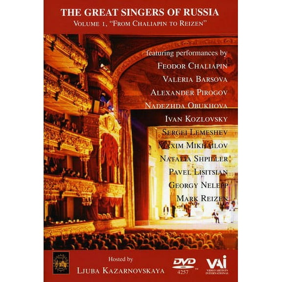 Great Singers of Russia 1 Chalapin to Reizen (DVD), Video Artists Int'l, Music & Performance