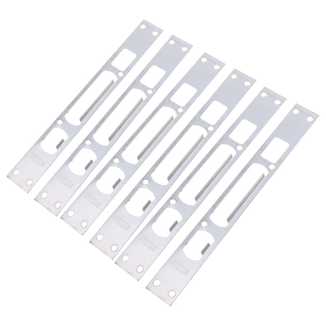 Milisten Door Security Plate Iron Reinforcement for Home Use Silver 6pcs 3.5 Center Spacing Easy Install
