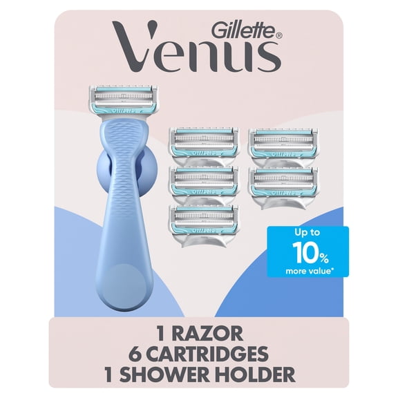 Gillette Venus for Pubic Hair & Skin, Bikini Razor for Women, Razor Handle plus 6 Refills
