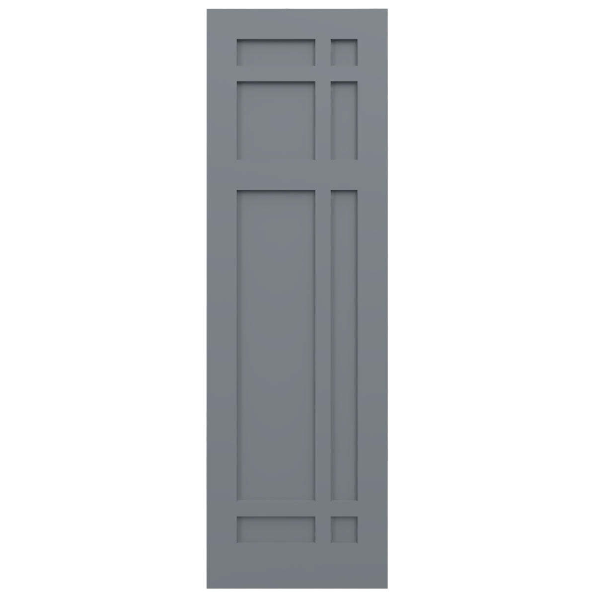 Ekena Millwork 18"W x 51"H True Fit PVC San Juan Capistrano Mission Style Fixed Mount Shutters, Ocean Swell (Per Pair - Hardware Not Included)