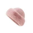 thumbnail image 3 of Gustave Faux Fur Russian Hat Furry Beanie Winter Warm Fluffy Bucket Hat Fisherman Cap for Women Girls - Pink, 3 of 6