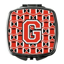 Letter G Football Scarlet and Grey Compact Mirror