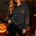 thumbnail image 2 of Bainana Halloween Hoodie Women Graphic Hooded Shirt Comfortable Spooky Season Hoody Black L, 2 of 4