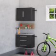 thumbnail image 4 of Prepac HangUps 2 Piece 30" Wooden Garage Storage Cabinet Set A in Black, 4 of 4