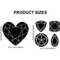 thumbnail image 2 of 5 Styles Heart Gem Stencils 11.8×11.8inch Stereoscopic Diamond Stencil with Paint Brush Droplet Circular Square Shaped Gem Drawing Stencil for Wall Furniture Decor DIY Art Crafts, 2 of 9