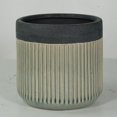 thumbnail image 1 of Light Blue Ribbed Ceramic Planter, 1 of 1