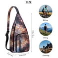 thumbnail image 2 of Stellar Navigation Sling Backpack - Star Map & Compass Print (Durable), 2 of 4