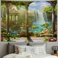 thumbnail image 2 of PRATYUS  Beautiful Tapestry, Waterfall Nature Scenery Landscape Wall Hanging Tapestry Psychedelic Tapestry Decorations Bedroom Living Room Dorm Painting, 2 of 6
