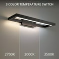 thumbnail image 3 of WAC Lighting View 28" 3-CCT 2700K LED Aluminum Bathroom Vanity Light in Black, 3 of 5