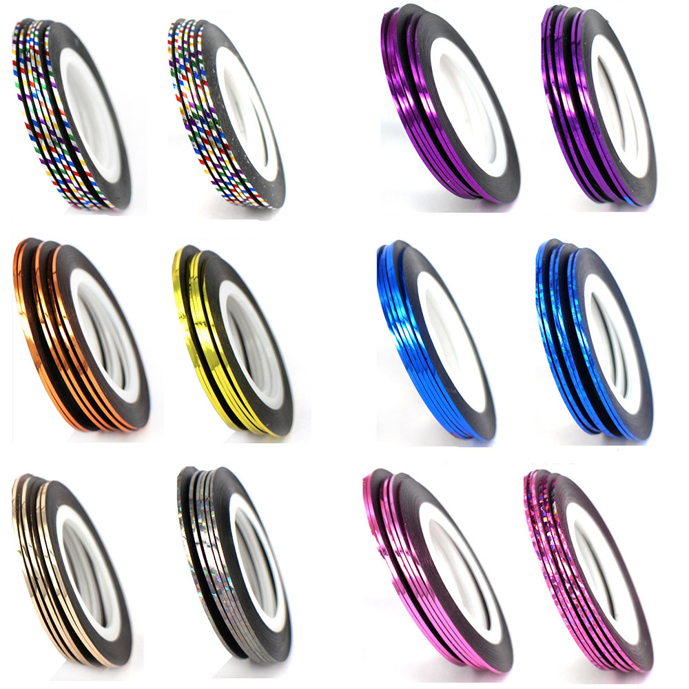 【Yolie 】43Pcs Mixed Colors Rolls Striping Tape Line DIY Nail Art Tips Decoration Sticker - image 4 of 6