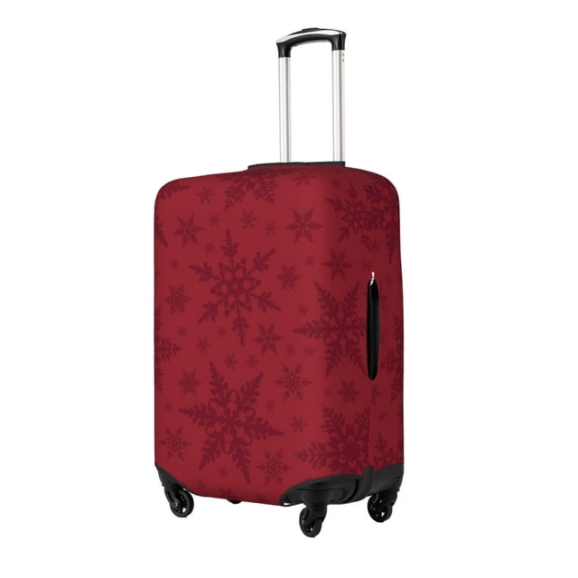 Fotbe Christmas Red Snowflakes Funda Protectora para Equipaje, Antirrayones y Resistente a la Suciedad, Compatible con Maletas de 18 a 32 Pulgadas-Large