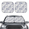 thumbnail image 2 of Yiaed Indigo Tie Dye Print Car Front Windshield Sun Shade,Foldable Anti-UV Car Sunshade for Front Window for Most Vehicles-Small, 2 of 5