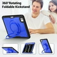 thumbnail image 5 of ELEHOLD Case for iPad Pro 11 2024, 15ft Drop Protection Shockproof Rugged Case with 360° Rotating Stand & Handle Grip &Shoulder Strap,Darkblue, 5 of 9