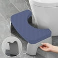 thumbnail image 2 of Toilet Stool: Supports a Natural Comfortable Squatting Posture to Unkink Your Colon for Easier Bowel Movements | Sleek, Space-Saving Design with Smooth, Curved Shape for Foot Comfort, Blue, 2 of 6