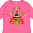 thumbnail image 4 of Inktastic Happy Thanksgiving Cute Turkey in Pilgrim Hat Boys or Girls Long Sleeve Toddler T-Shirt, 4 of 5
