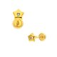 thumbnail image 1 of Bizzarro - Aretes tipo Broqueles De Estrella En Oro Amarillo 14K Con 1Pto De Diamante (Vs1-Vs2) (G-H) Bizzarro Aretes, 1 of 2