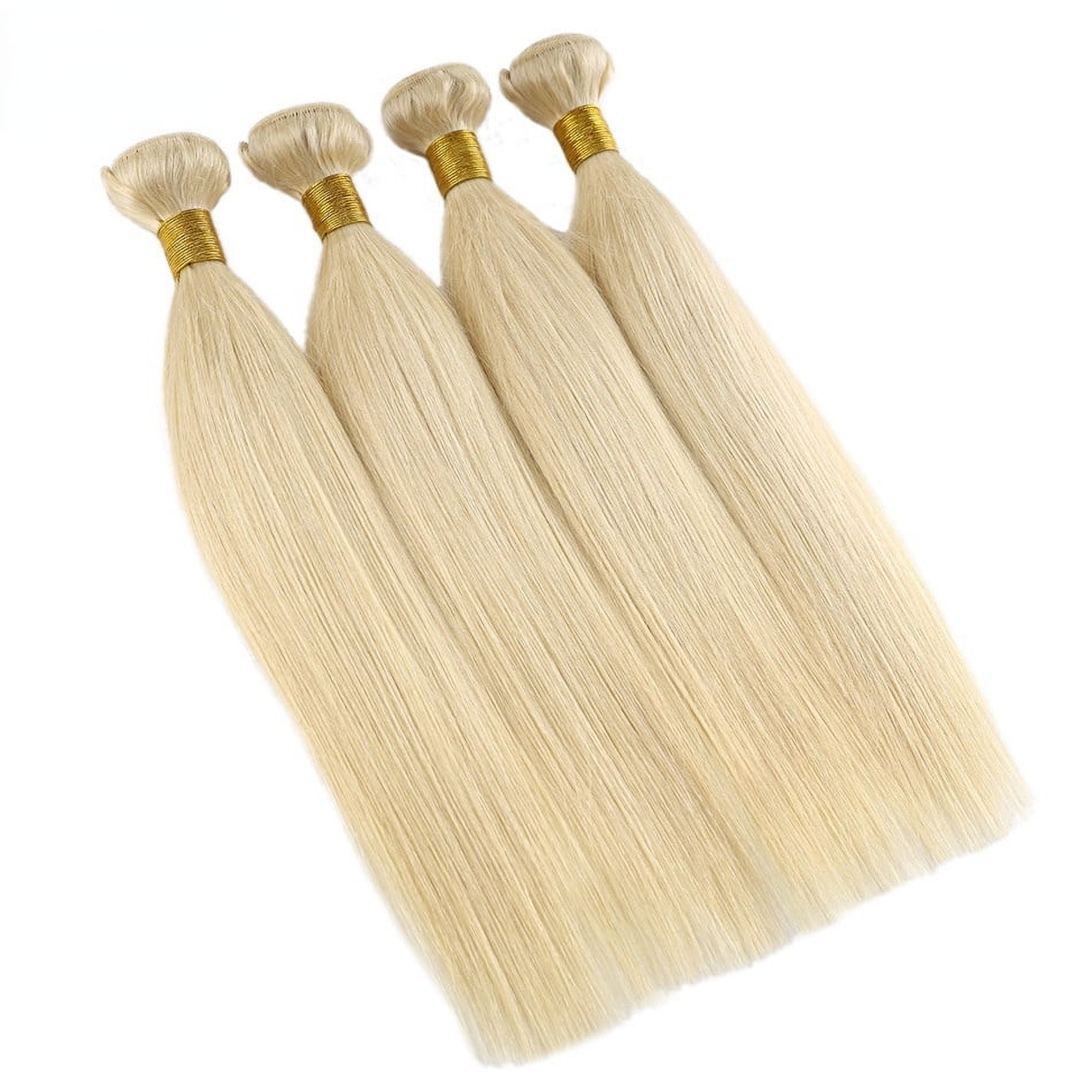 Blonde Bundles Straight Human Hair Weave 100% Brazilian Remy Natural Human Hair Weft Extensions Human Hair Bundles 613# 24inch
