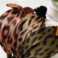 thumbnail image 3 of Accesorios para el cabello, diadema con orejas de conejo y leopardo, versión ancha, con nudos, para mujer, para salir, horquilla, diadema, joyería, comodidad de uso, 3 of 6