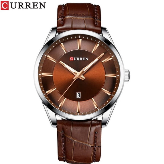 Fashion Casual Watches Clock CURREN New Men Luxury Brand Watch Simple Quartz Wristwatch with Leather Male Watches Black