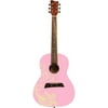 Designer Acoustic Guitar, Pink with Graphics