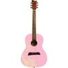 Designer Acoustic Guitar, Pink with Graphics