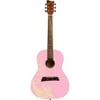 Designer Acoustic Guitar, Pink with Graphics