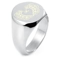thumbnail image 1 of Sterling Silver Floral Filigree Heart Engraved Round Flat Top Polished Ring, 1 of 1