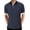 Navy Blue, variant on Men's Short Sleeve Stripe Polo Shirts Casual Slim Fit Basic Designed Cotton Shirts