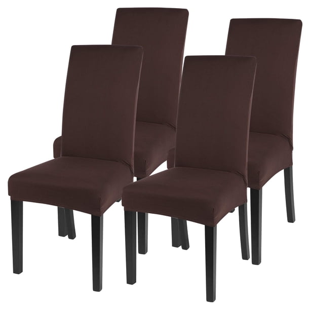 Funda elástica para sillas de comedor SearchI, juego de 4, color chocolate