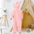 thumbnail image 6 of Toddler Halloween Bear Onesies Long Sleeves Cute Flannel Jumpsuit Hoodie Kids Dress Up Clothes Role-Play Party Pink, 9 M, 6 of 7