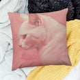 thumbnail image 2 of BANET  Faux Fur Striped Throw Pillow Covers Ultra Soft Shaggy Plush Pillow Cases Standard/Queen Size Decorative Fluffy Pillowcases Pillow Shams with Zipper Closure(Standard,Blush Pink) White, 2 of 5