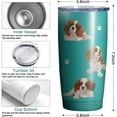 thumbnail image 3 of King Charles Cavalier Design Tumbler Stainless Steel Insulated Travel Coffee Cups with Lid and Straw,Ideal Memorial Gift for Dog Dad/Mom,20oz, 3 of 5