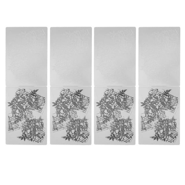 4 Uds carpetas en relieve multiusos DIY patrón de flores plantilla de carpeta en relieve para hacer tarjetas álbum de recortes