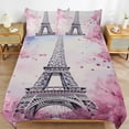 thumbnail image 2 of Eiffel Tower Bedding Set with Zipper Closure for Girls & Boys, 2 of 6