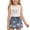 White, variant on Girls 2 Piece Outfits Summer Clothes Cute Floral Print Sleeveless Tank Top Solid Color T-Shirt and Casual Shorts Kids Clothing Sets White Size 3T
