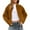 Coffee, variant on Womens Cropped Pea Coats Casual Fashion Button down Short Jackets Fall Trendy Zip up Outerwear with Pockets New Womens Outerwear Jacket Khaki S